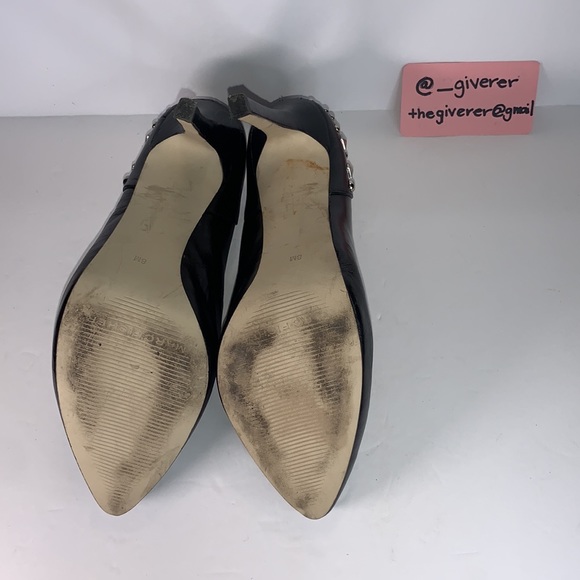 Marc Fisher 8m Studded Heel Leather Pump - Picture 9 of 16